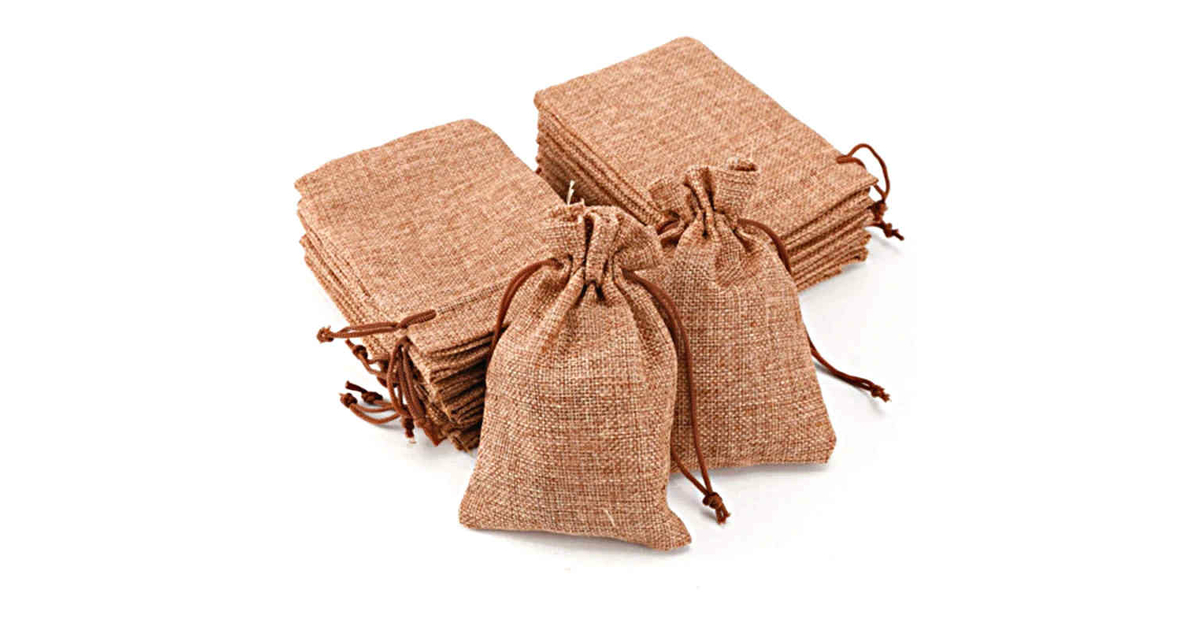 Petit sachet en toile de jute hotsell